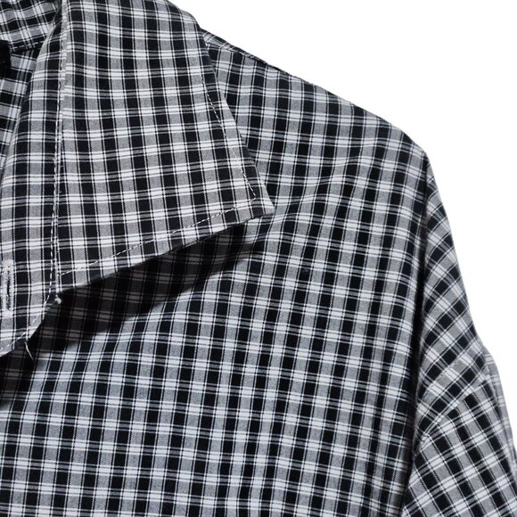 Shaquille ONeal Button Up Shirt Mens Size XL Tall Fit Cooling Stretch Plaid - Picture 3 of 6